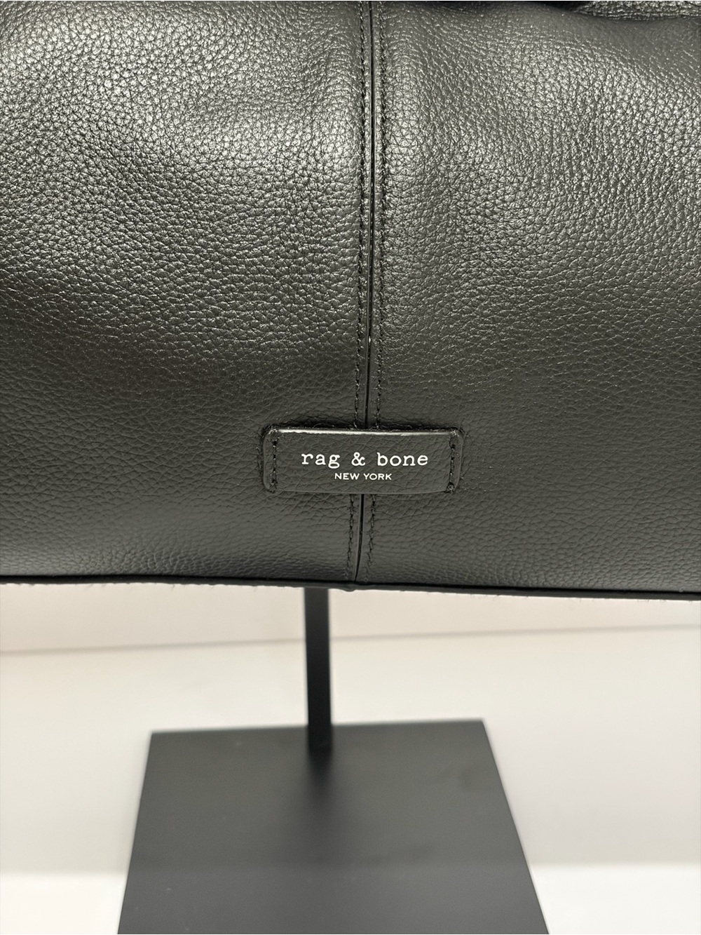 rag & bone Taylor Leather Shoulder Bag In Black/Silver NWT - Picture 13 of 15
